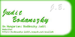 judit bodanszky business card